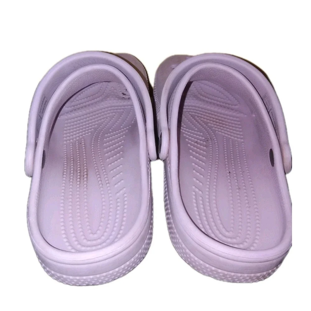 Crocs Classic Clog‎ Lavender Purple With Charm Women's Kids J3 Casual Shoe
